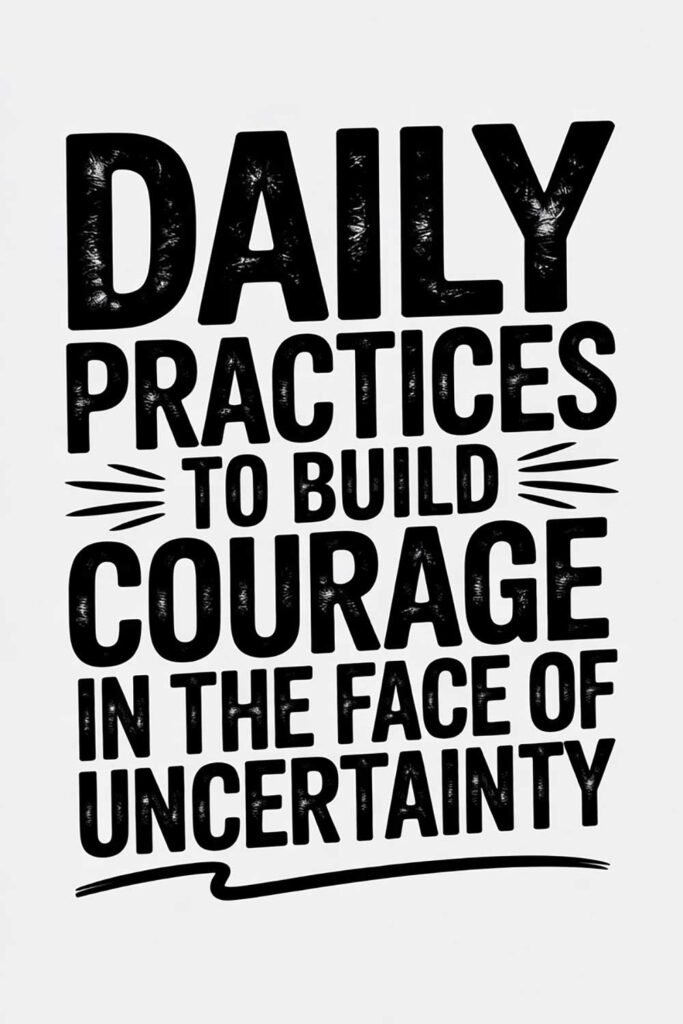 Daily Practices to Build Courage in the Face of Uncertainty