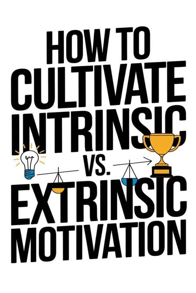 How to Cultivate Intrinsic vs. Extrinsic Motivation