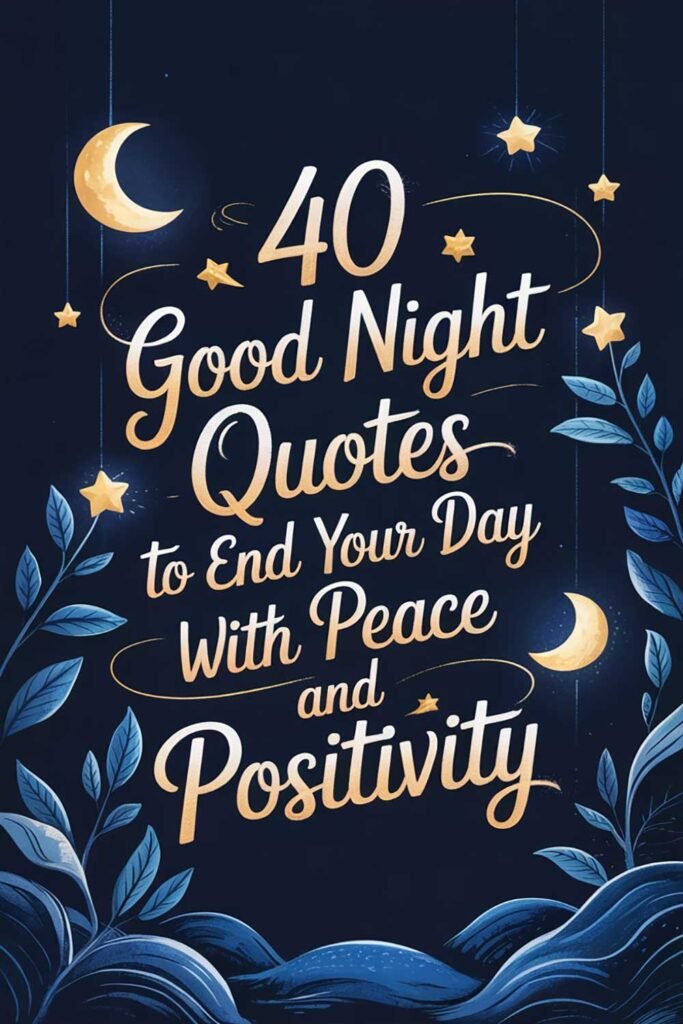 40 Good Night Quotes to End Your Day with Peace and Positivity