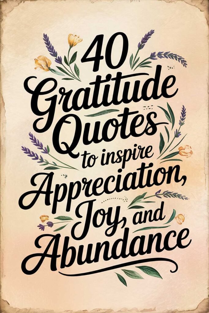 40 Gratitude Quotes to Inspire Appreciation, Joy, and Abundance