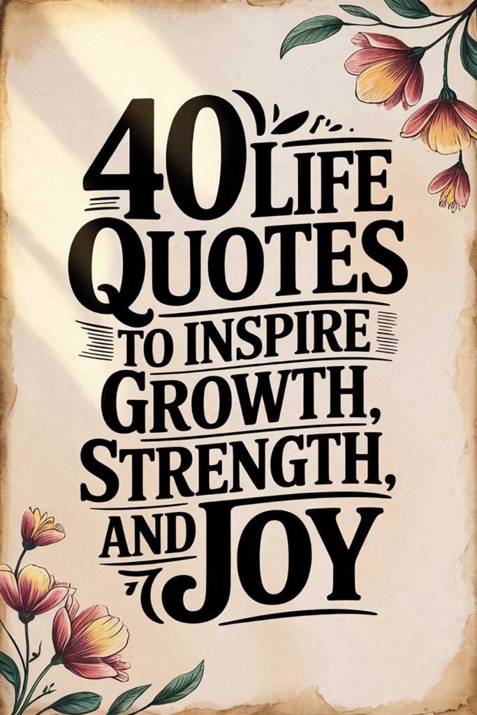 40 Life Quotes to Inspire Growth, Strength, and Joy