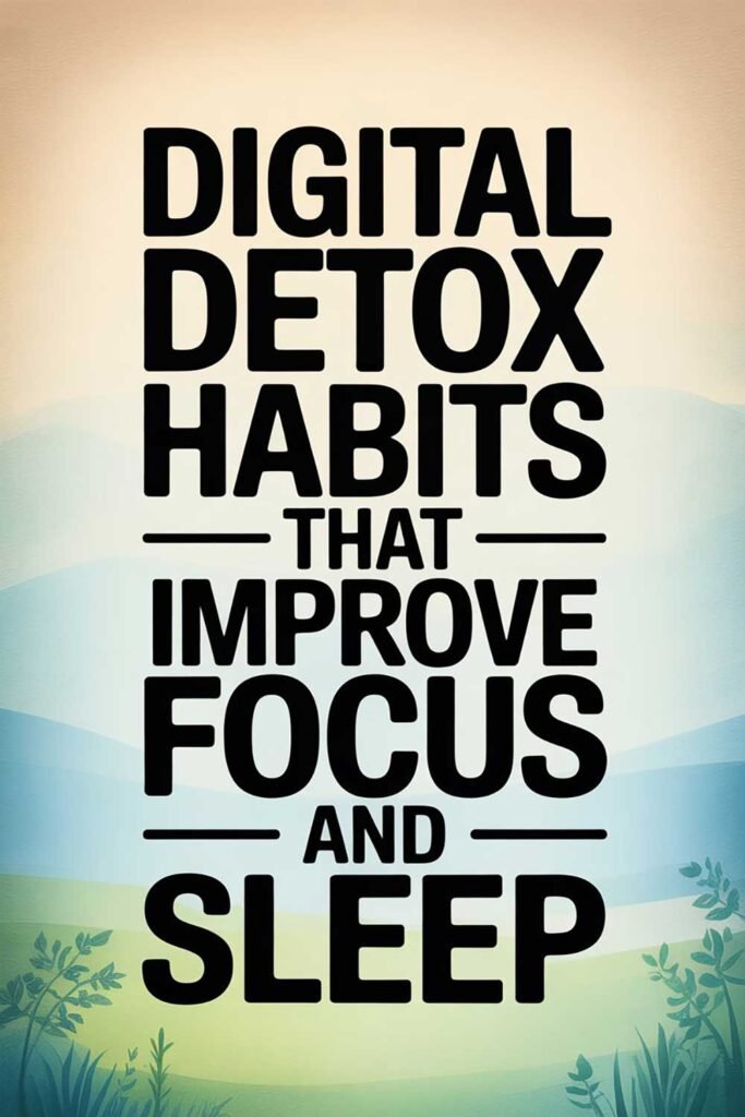 Digital Detox Habits That Improve Focus and Sleep