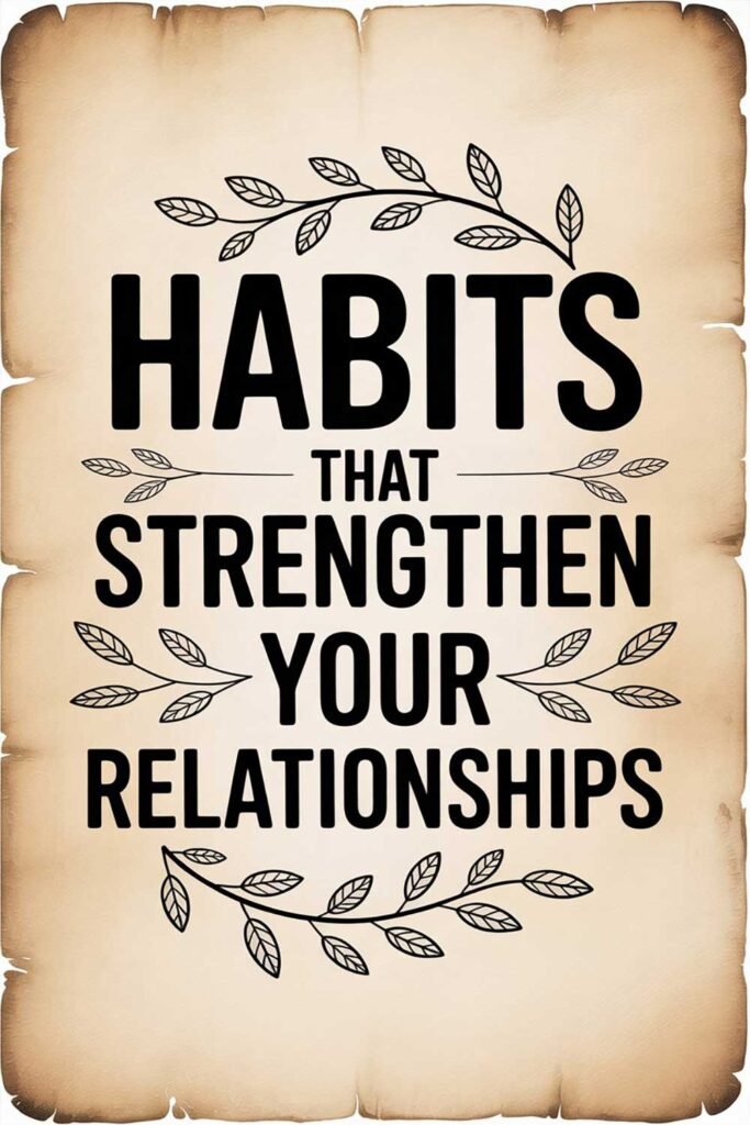 Habits That Strengthen Your Relationships