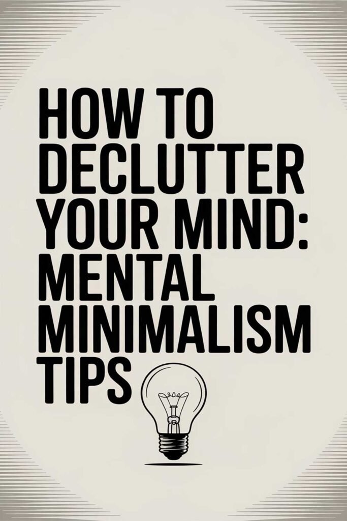 How to Declutter Your Mind: Mental Minimalism Tips
