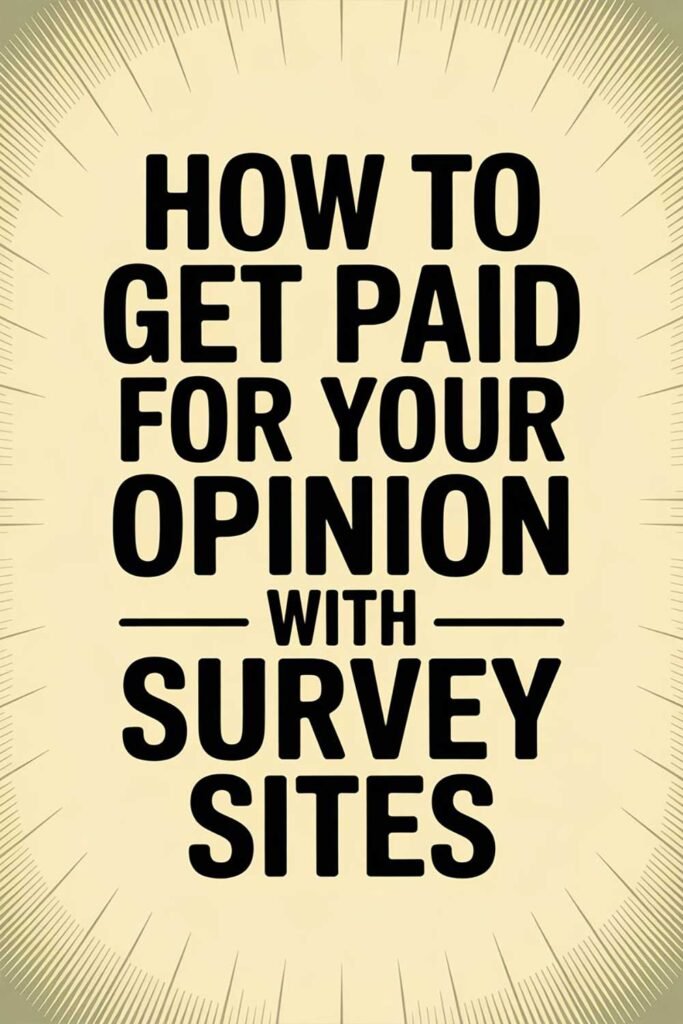 How to Get Paid for Your Opinion with Survey Sites