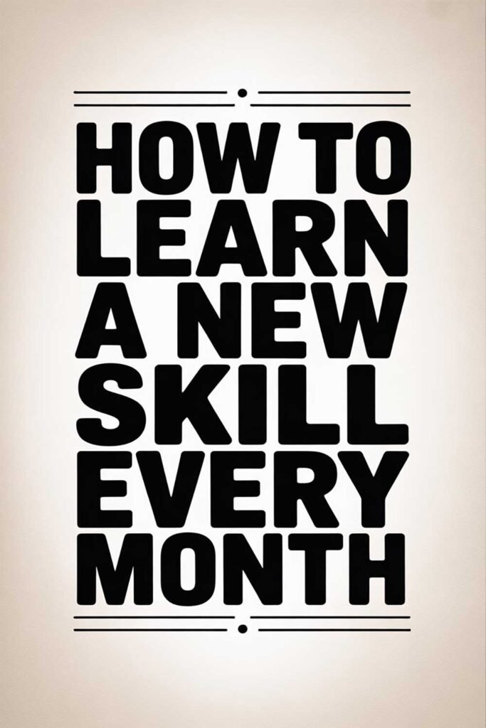 How to Learn a New Skill Every Month