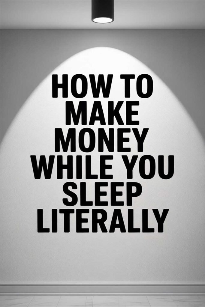 How to Make Money While You Sleep Literally