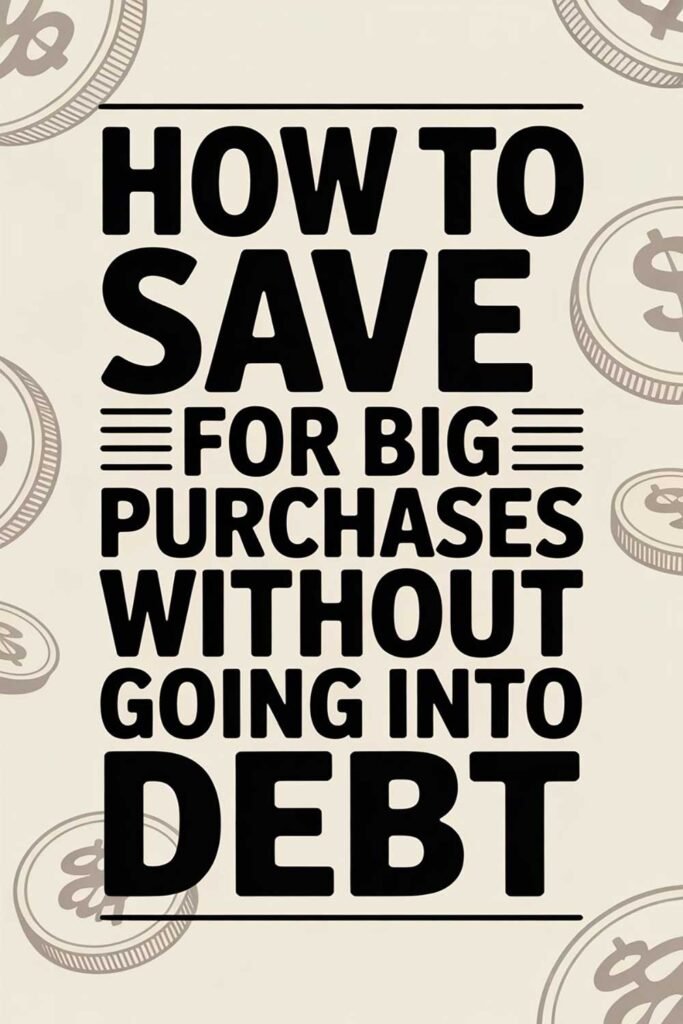 How to Save for Big Purchases Without Going Into Debt