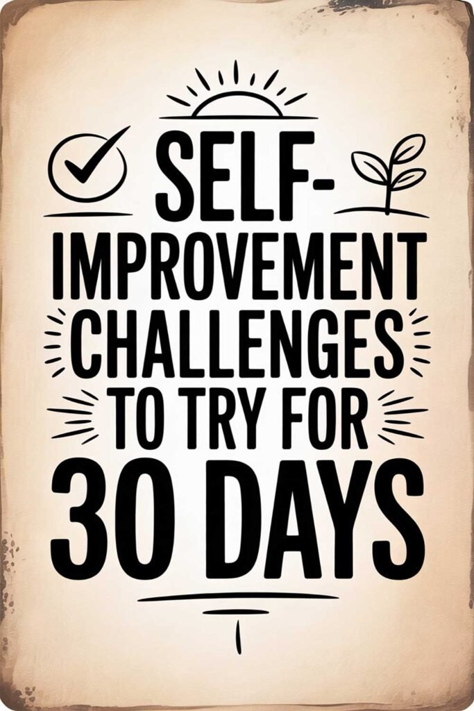 Self-Improvement Challenges to Try for 30 Days
