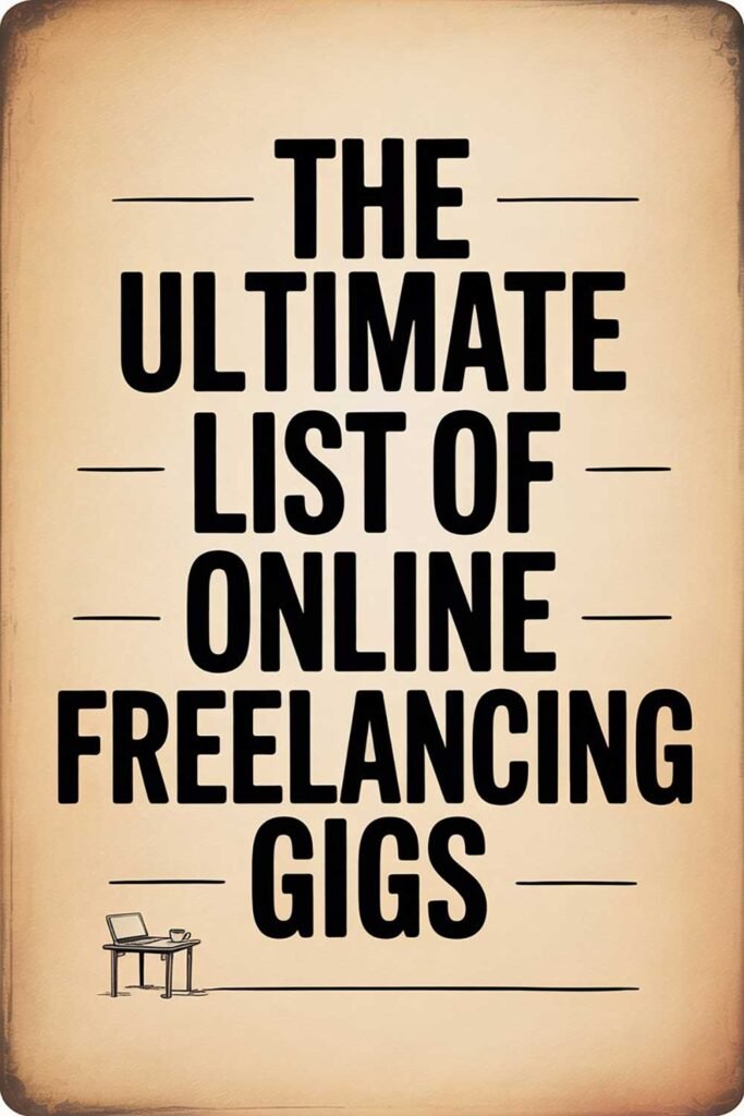 The Ultimate List of Online Freelancing Gigs