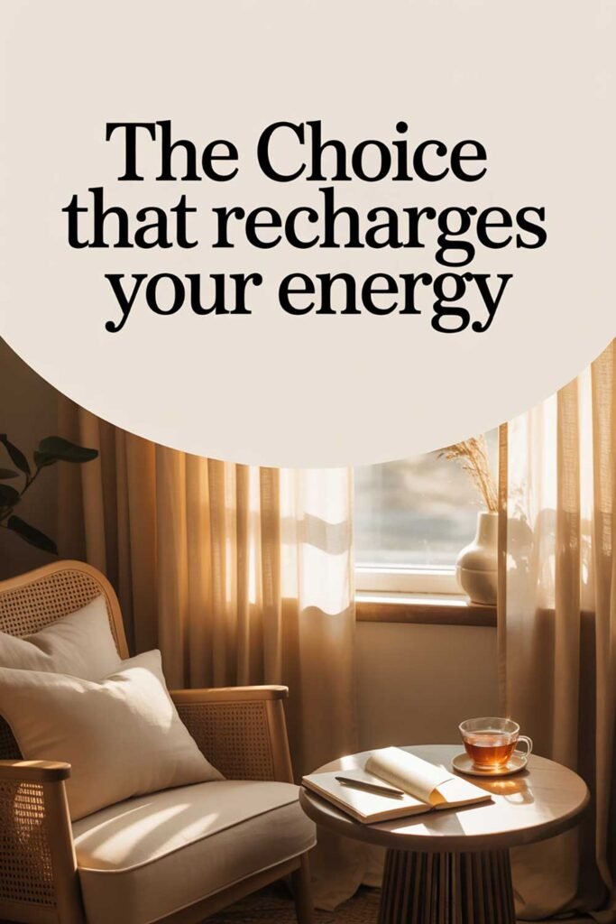 The Choice That Recharges Your Energy