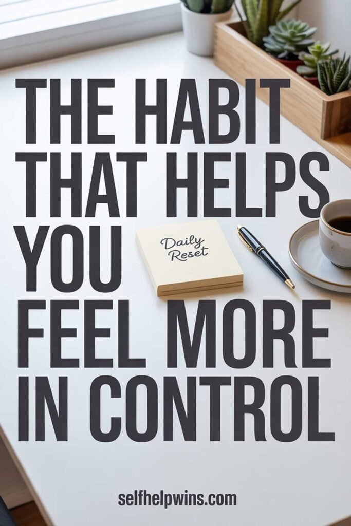 The Habit That Helps You Feel More in Control