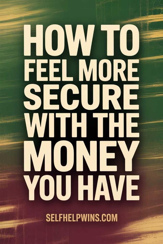 How to Feel More Secure With the Money You Have