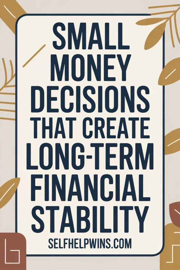Small Money Decisions That Create Long-Term Financial Stability