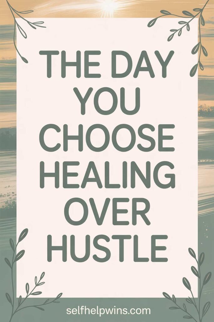 The Day You Choose Healing Over Hustle