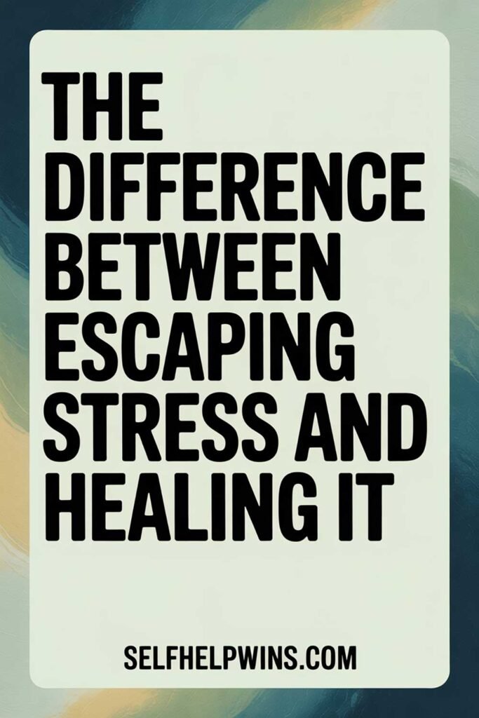 The Difference Between Escaping Stress and Healing It