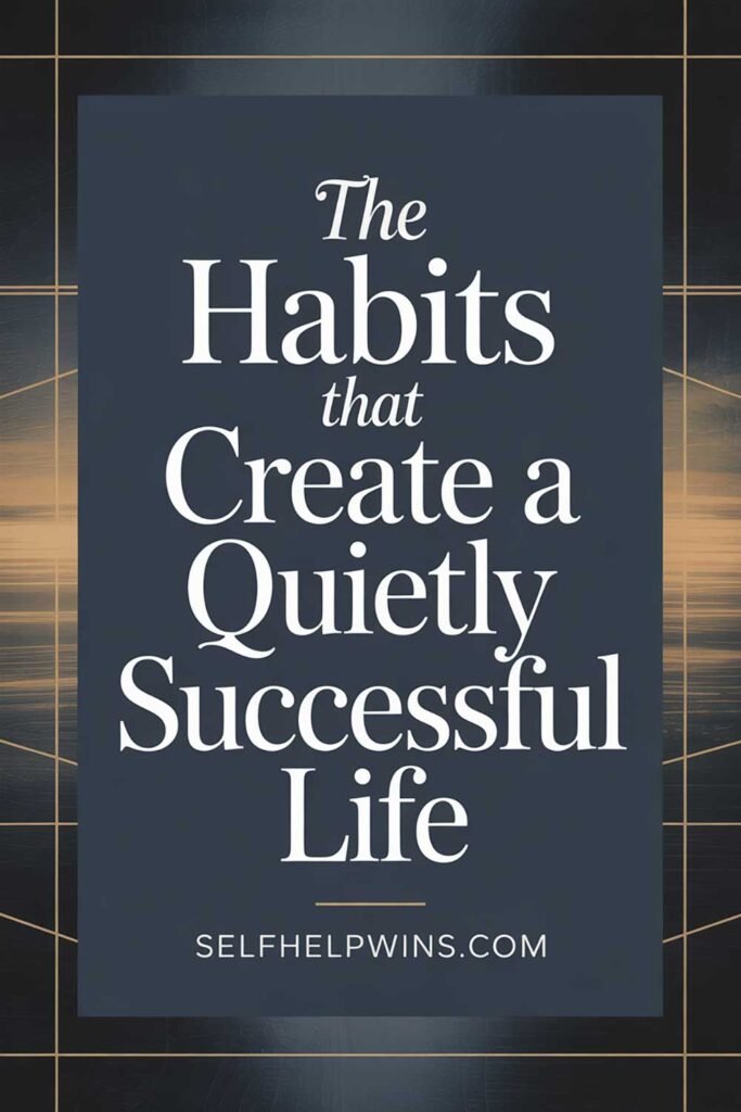 The Habits That Create a Quietly Successful Life