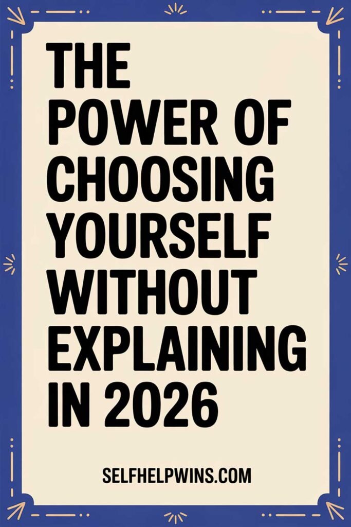 The Power of Choosing Yourself Without Explaining