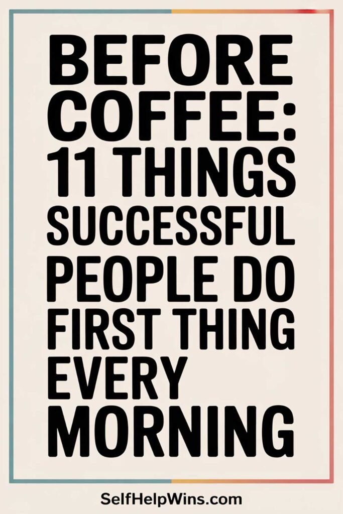 Before Coffee: 11 Things Successful People Do First Thing Every Morning