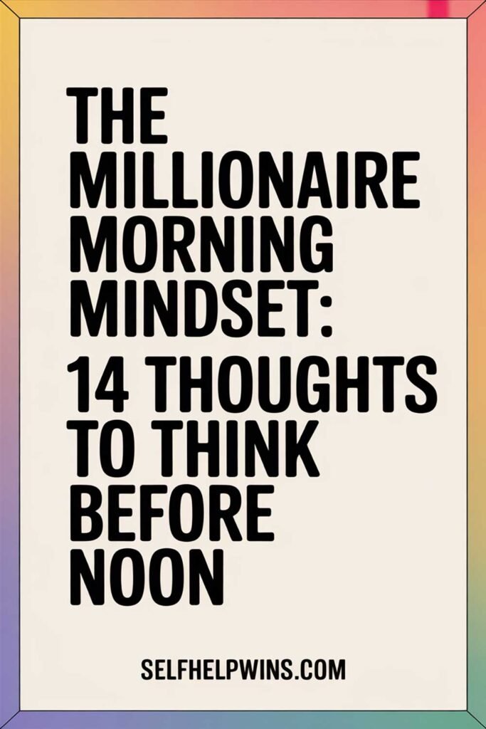 The Millionaire Morning Mindset: 14 Thoughts to Think Before Noon