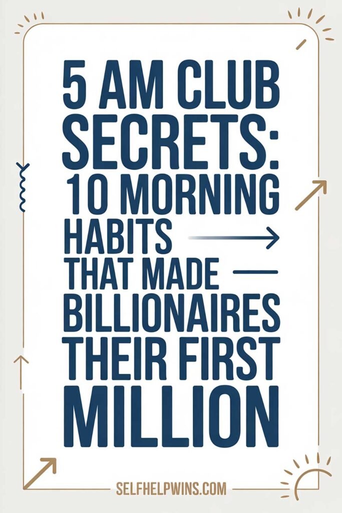 5 AM Club Secrets: 10 Morning Habits That Made Billionaires Their First Million