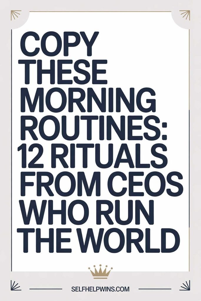 Copy These Morning Routines: 12 Rituals From CEOs Who Run the World