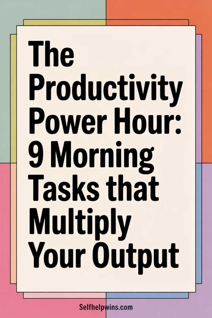 The Productivity Power Hour: 9 Morning Tasks That Multiply Your Output