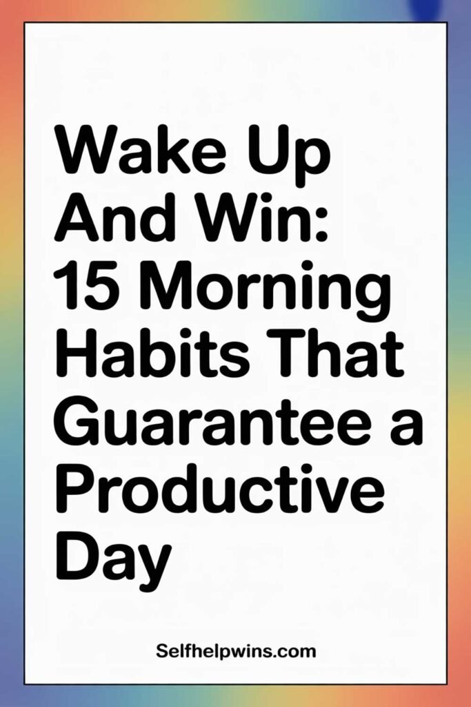 Wake Up and Win: 15 Morning Habits That Guarantee a Productive Day