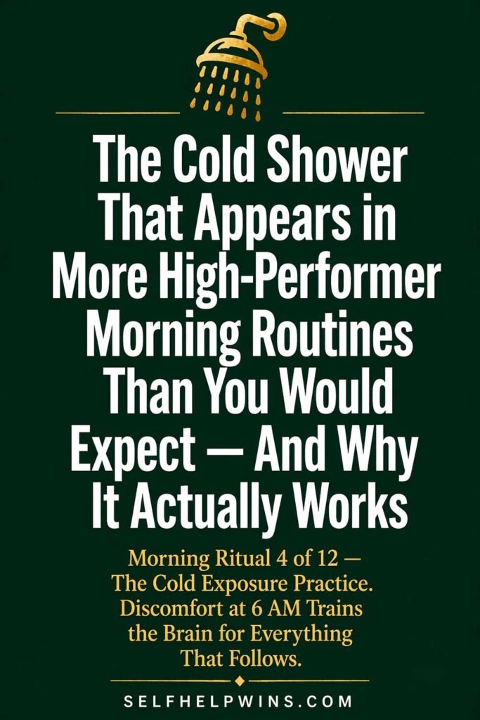 The Cold Shower That Appears in More High-Performer Morning Routines Than You Would Expect — And Why It Works